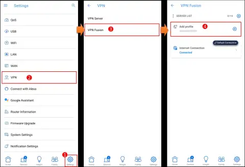 ASUS: Откройте VPN Fusion
